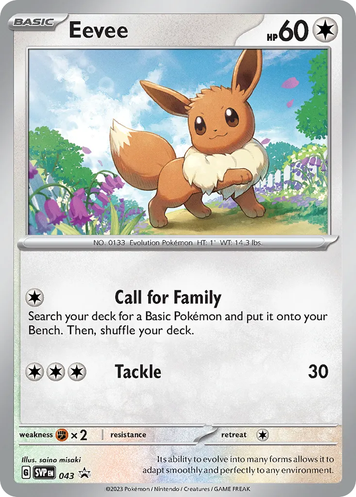 2023 Scarlet & Violet Black Star Promos Eevee #043/215 card image