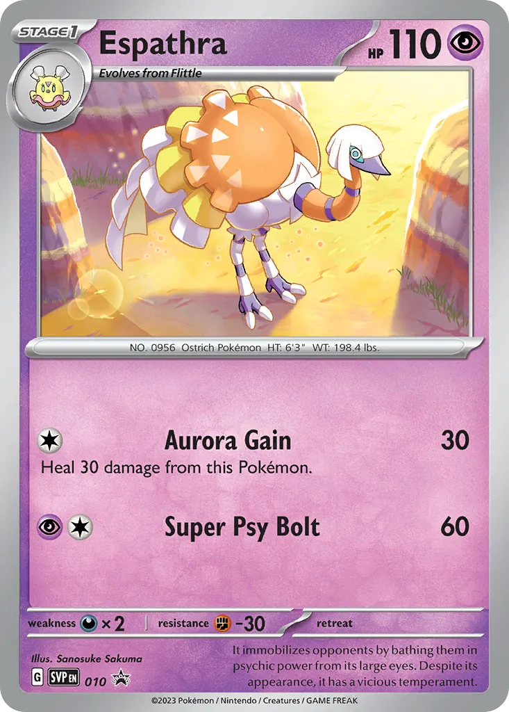 2023 Scarlet & Violet Black Star Promos Espathra #010/215 card image