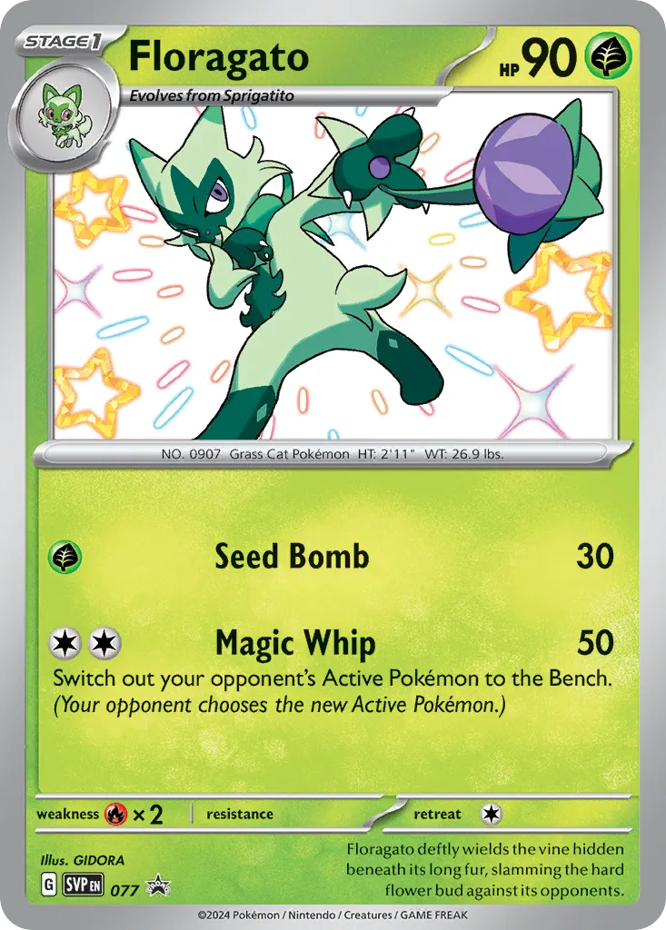 2023 Scarlet & Violet Black Star Promos Floragato #077/215 card image