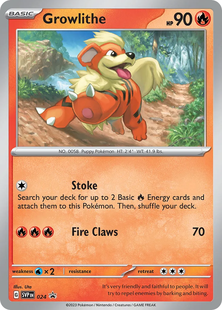 2023 Scarlet & Violet Black Star Promos Growlithe #024/215 card image