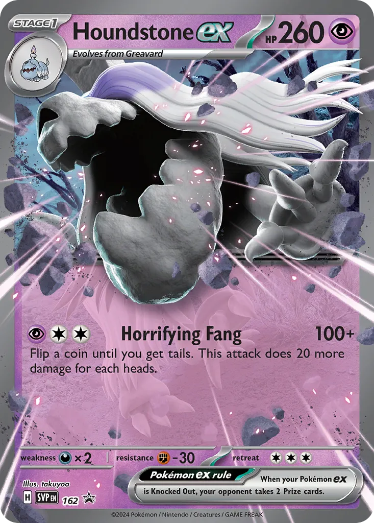 2023 Scarlet & Violet Black Star Promos Houndstone ex #162/215 card image