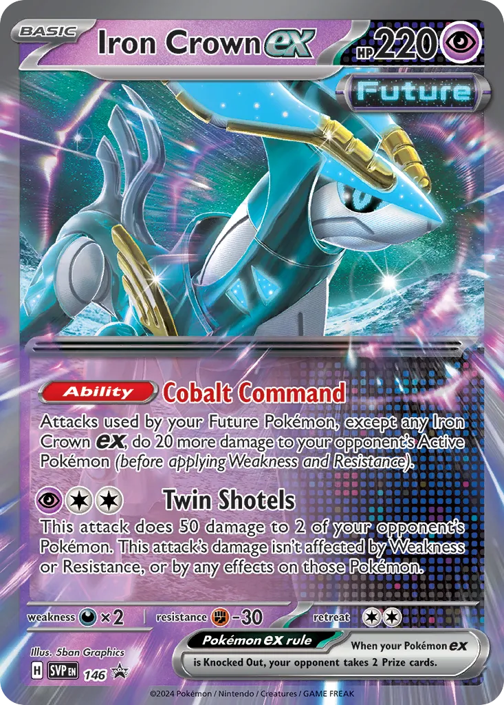 2023 Scarlet & Violet Black Star Promos Iron Crown ex #146/215 card image