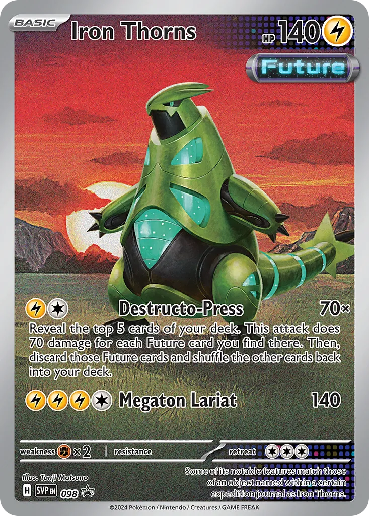 2023 Scarlet & Violet Black Star Promos Iron Thorns #098/215 card image