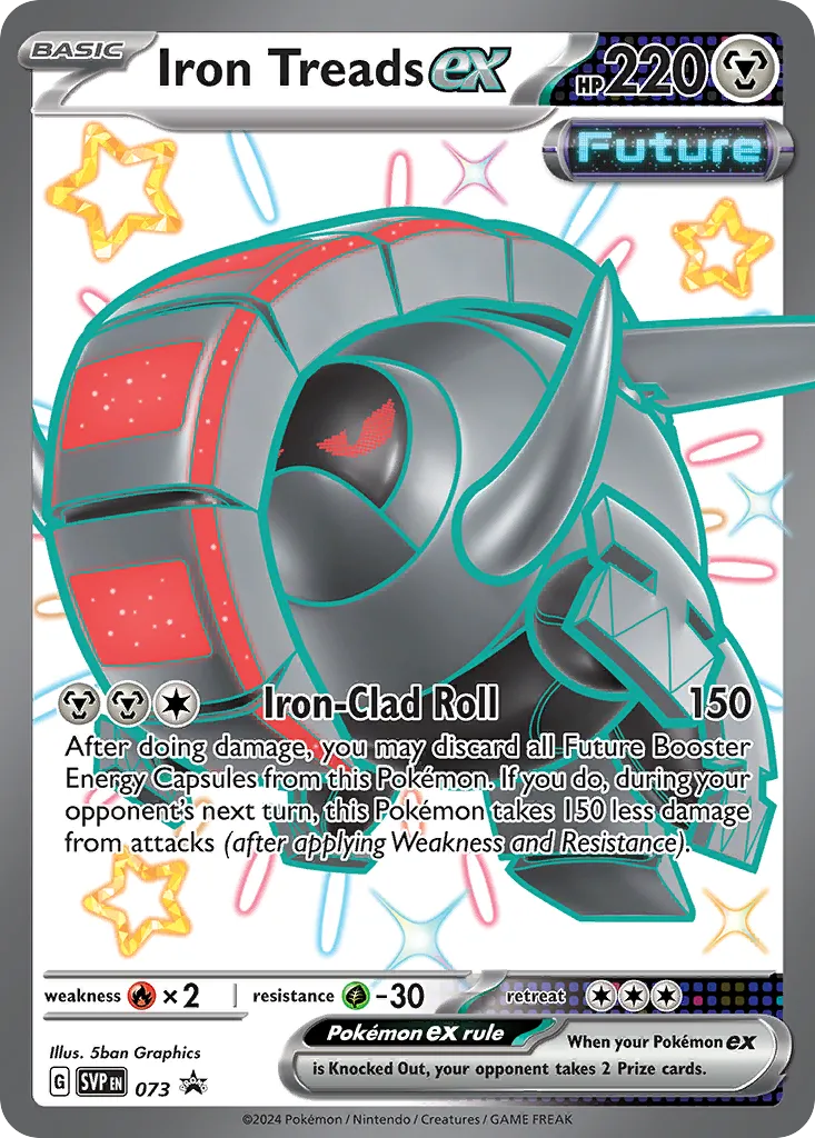2023 Scarlet & Violet Black Star Promos Iron Treads ex #073/215 card image