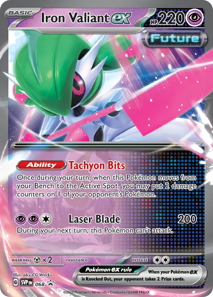 2023 Scarlet & Violet Black Star Promos Iron Valiant ex #068/215 card image
