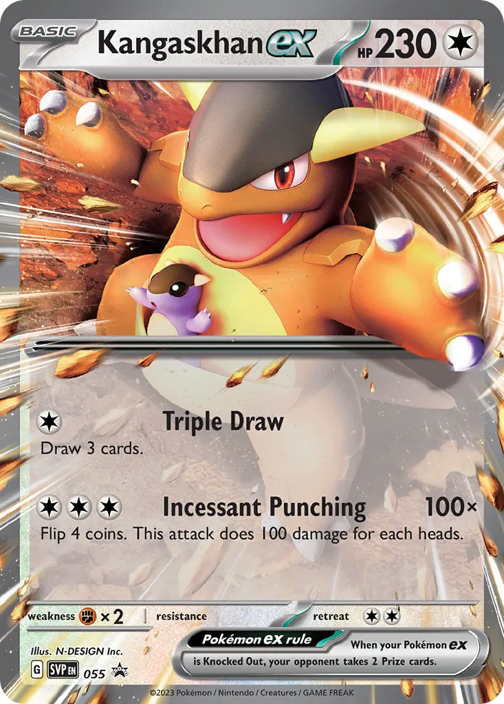 2023 Scarlet & Violet Black Star Promos Kangaskhan ex #055/215 card image