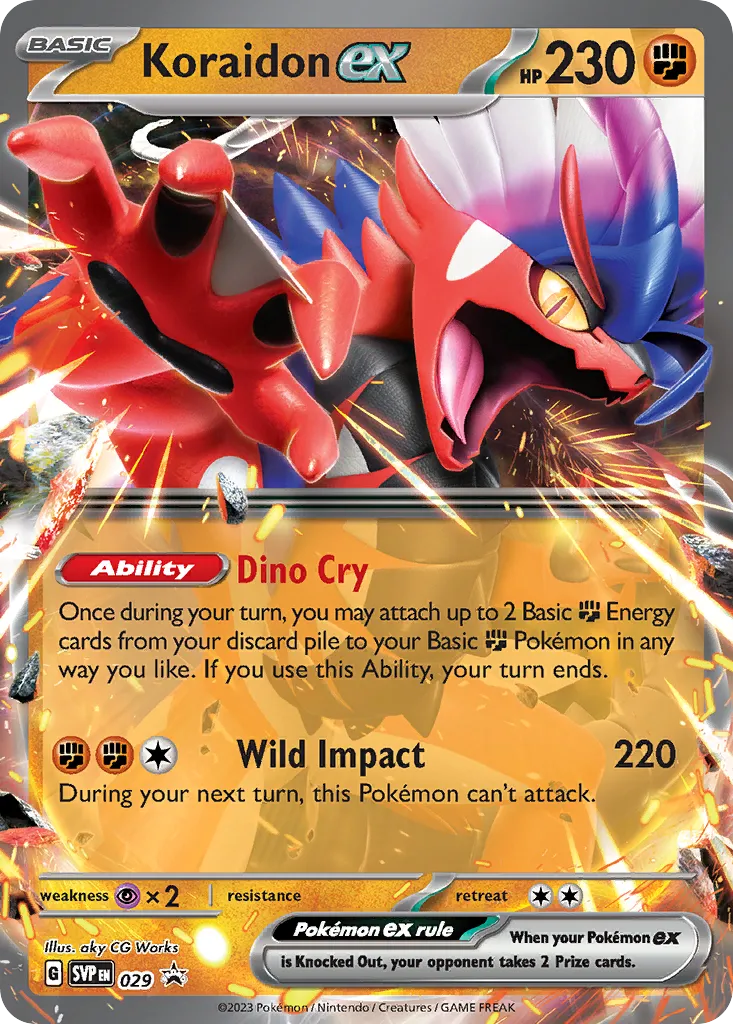 2023 Scarlet & Violet Black Star Promos Koraidon ex #029/215 card image