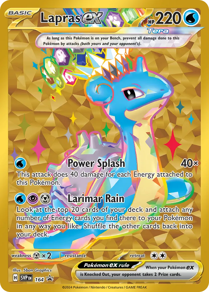 2023 Scarlet & Violet Black Star Promos Lapras ex #164/215 card image