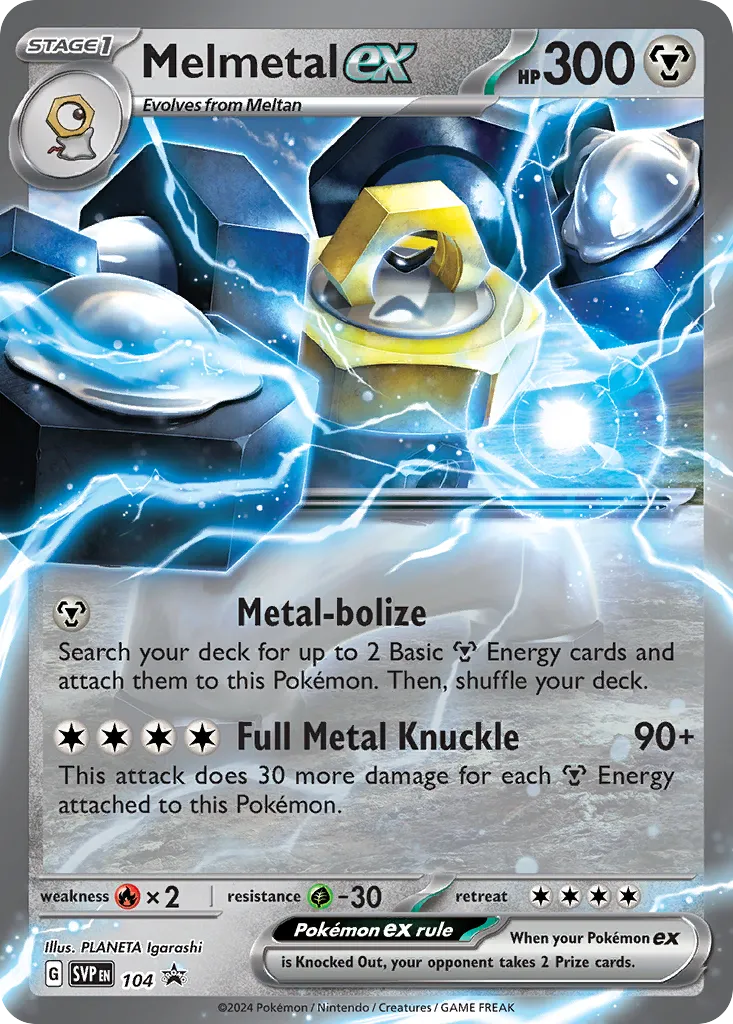 2023 Scarlet & Violet Black Star Promos Melmetal ex #104/215 card image