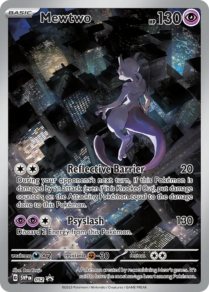 2023 Scarlet & Violet Black Star Promos Mewtwo #052/215 card image