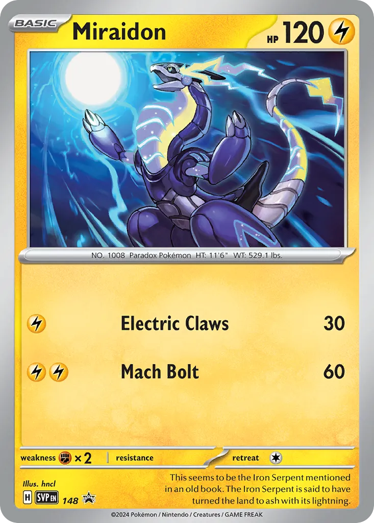 2023 Scarlet & Violet Black Star Promos Miraidon #092/215 card image