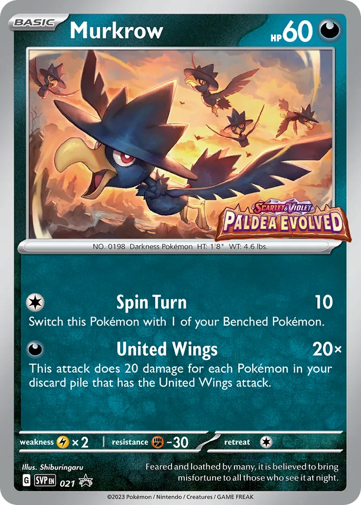2023 Scarlet & Violet Black Star Promos Murkrow #021/215 card image