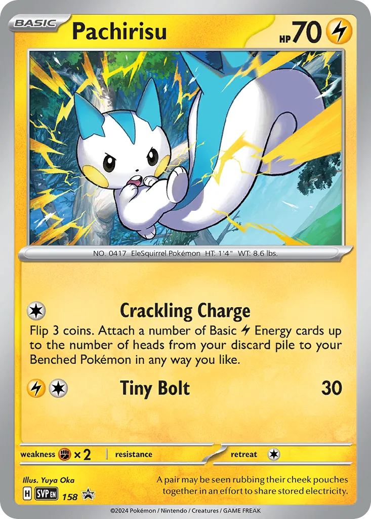 2023 Scarlet & Violet Black Star Promos Pachirisu #158/215 card image