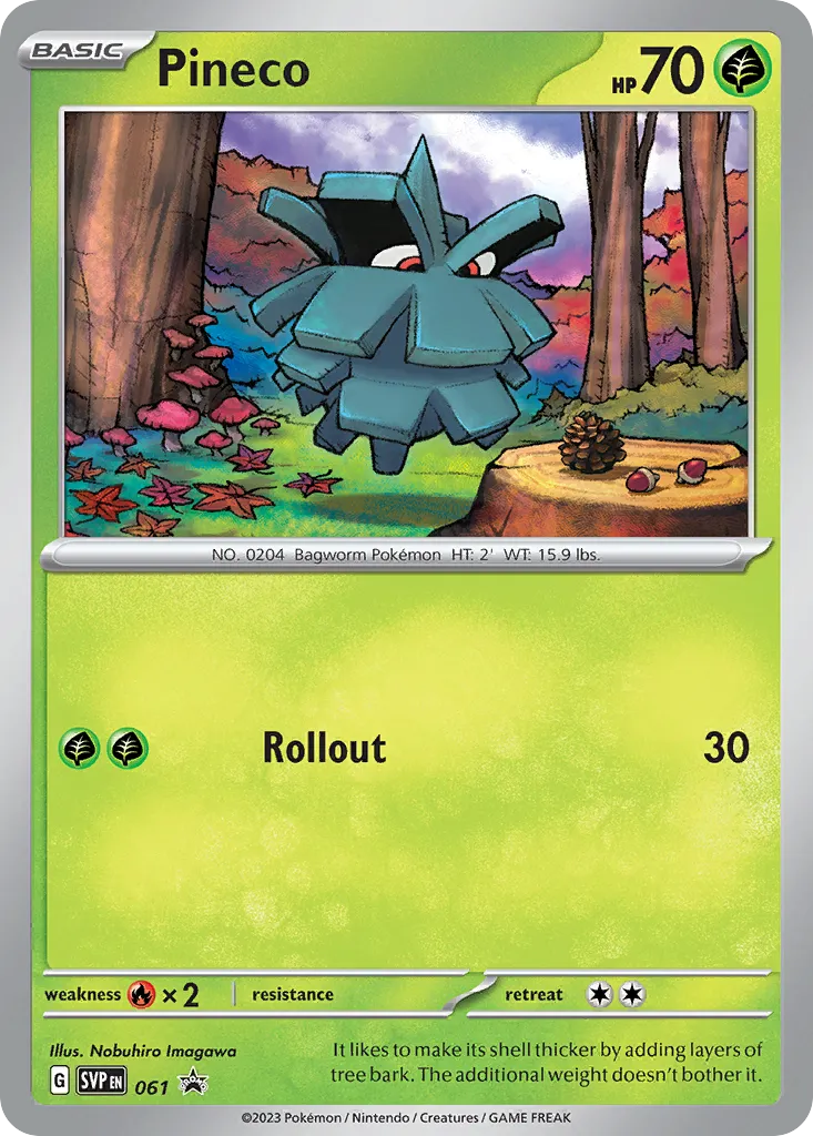 2023 Scarlet & Violet Black Star Promos Pineco #061/215 card image