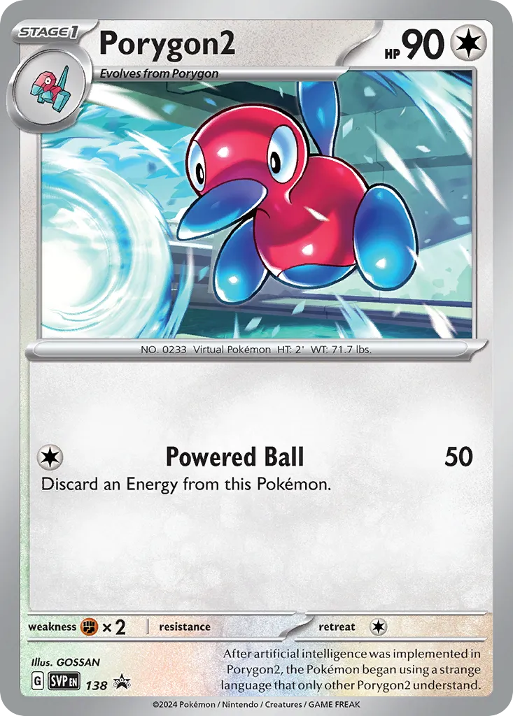 2023 Scarlet & Violet Black Star Promos Porygon2 #138/215 card image