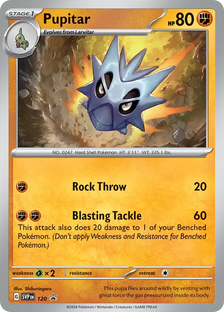 2023 Scarlet & Violet Black Star Promos Pupitar #120/215 card image