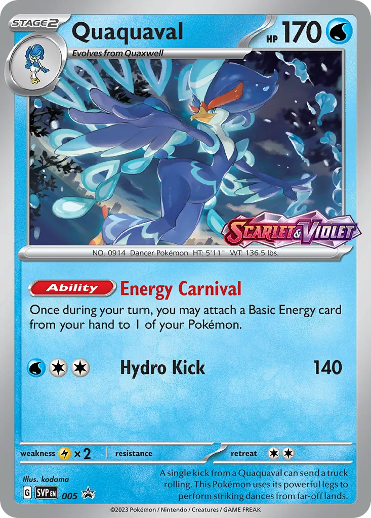 2023 Scarlet & Violet Black Star Promos Quaquaval #005/215 card image