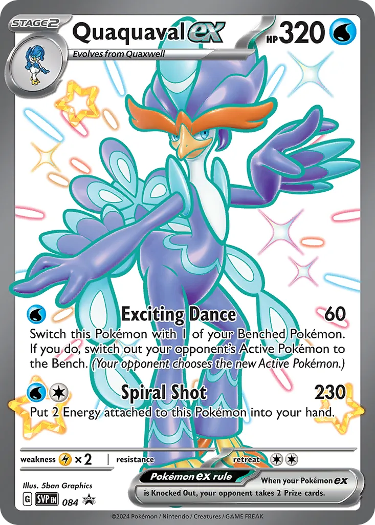 2023 Scarlet & Violet Black Star Promos Quaquaval ex #035/215 card image