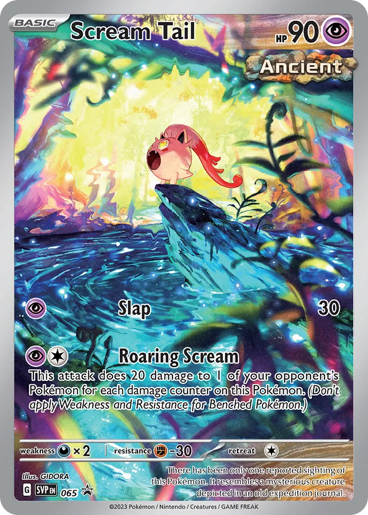 2023 Scarlet & Violet Black Star Promos Scream Tail #065/215 card image