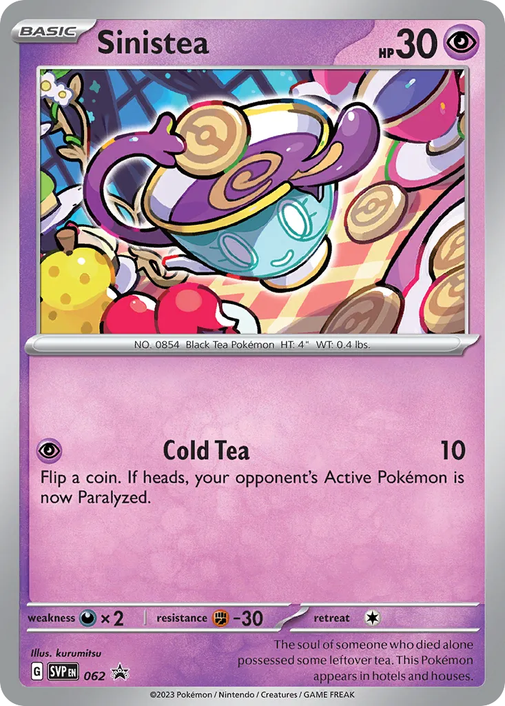 2023 Scarlet & Violet Black Star Promos Sinistea #062/215 card image