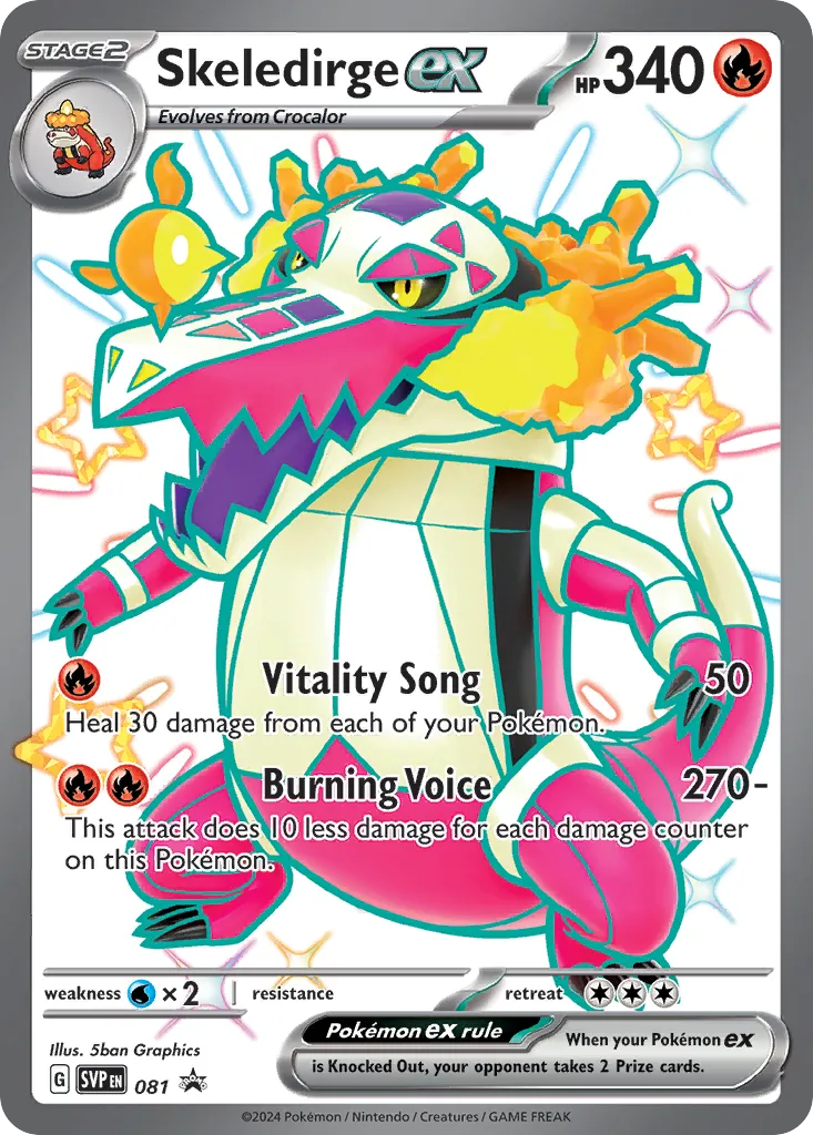 2023 Scarlet & Violet Black Star Promos Skeledirge ex #034/215 card image