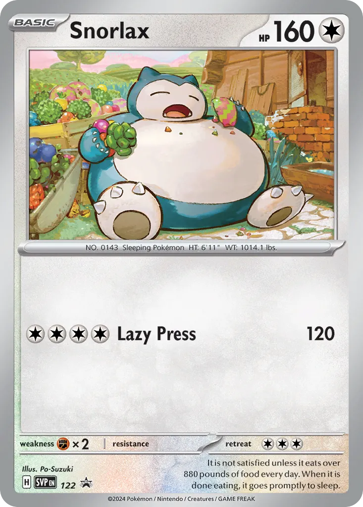 2023 Scarlet & Violet Black Star Promos Snorlax #051/215 card image