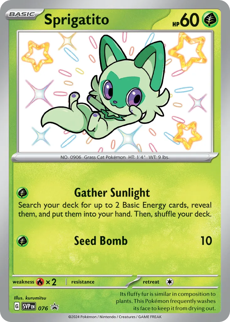 2023 Scarlet & Violet Black Star Promos Sprigatito #001/215 card image