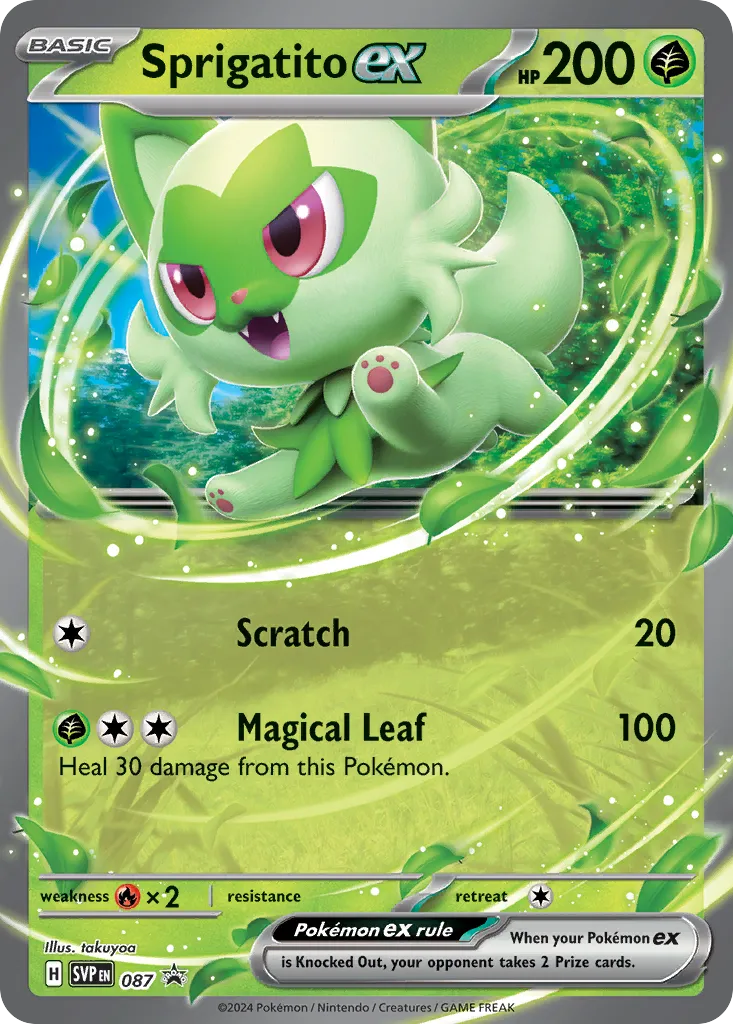 2023 Scarlet & Violet Black Star Promos Sprigatito ex #087/215 card image