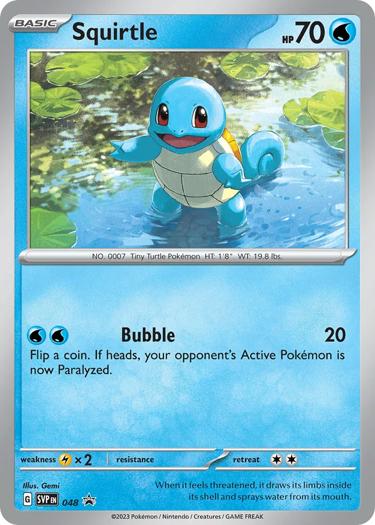2023 Scarlet & Violet Black Star Promos Squirtle #048/215 card image