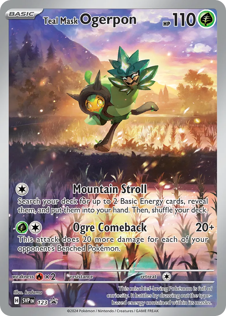 2023 Scarlet & Violet Black Star Promos Teal Mask Ogerpon #123/215 card image