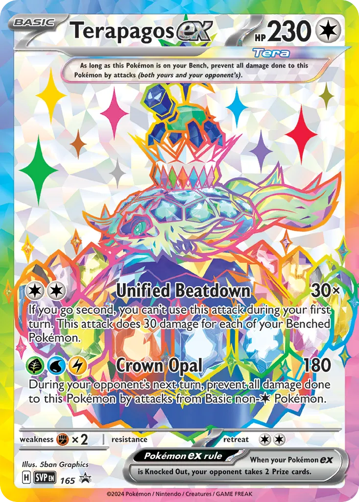 2023 Scarlet & Violet Black Star Promos Terapagos ex #165/215 card image