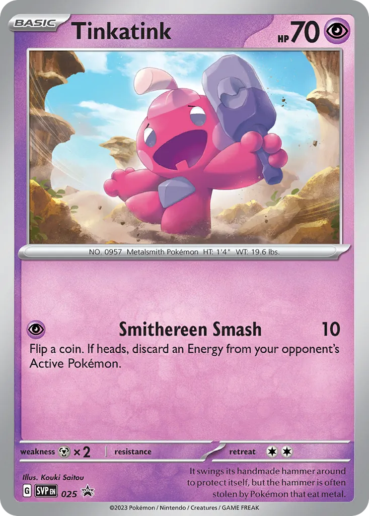 2023 Scarlet & Violet Black Star Promos Tinkatink #025/215 card image