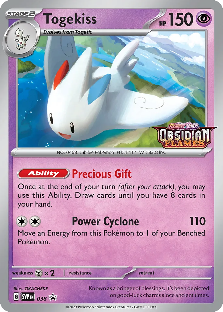 2023 Scarlet & Violet Black Star Promos Togekiss #038/215 card image