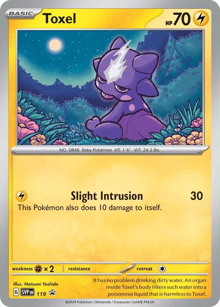 2023 Scarlet & Violet Black Star Promos Toxel #119/215 card image