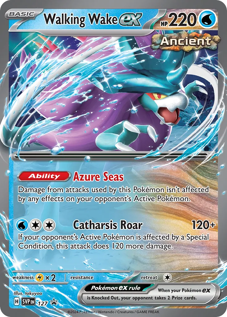 2023 Scarlet & Violet Black Star Promos Walking Wake ex #127/215 card image