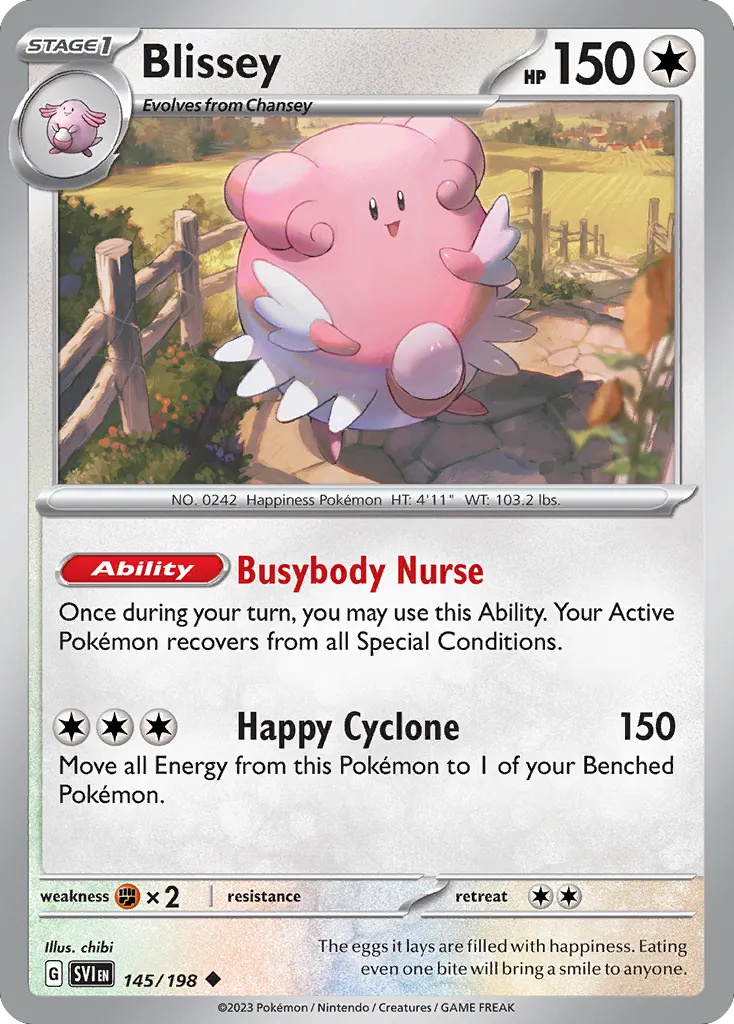 2023 Scarlet & Violet Blissey #145/198 Uncommon card image