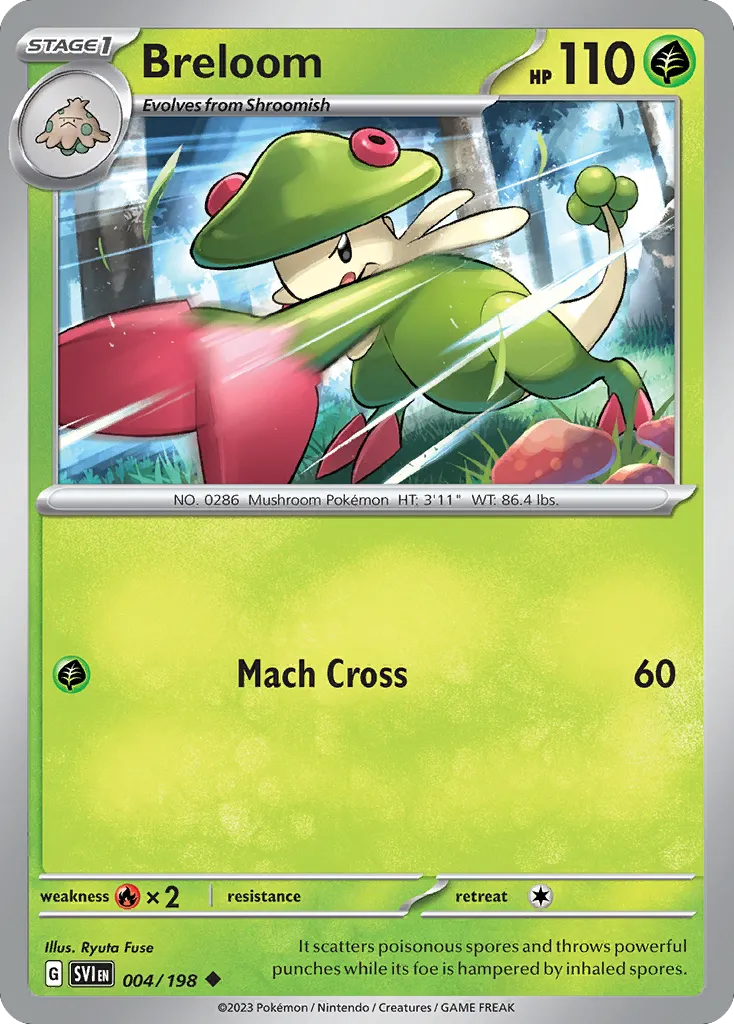 2023 Scarlet & Violet Breloom #004/198 Uncommon card image