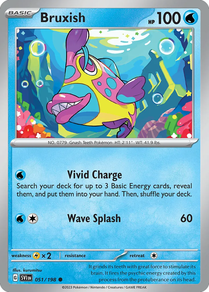 2023 Scarlet & Violet Bruxish #051/198 Common card image