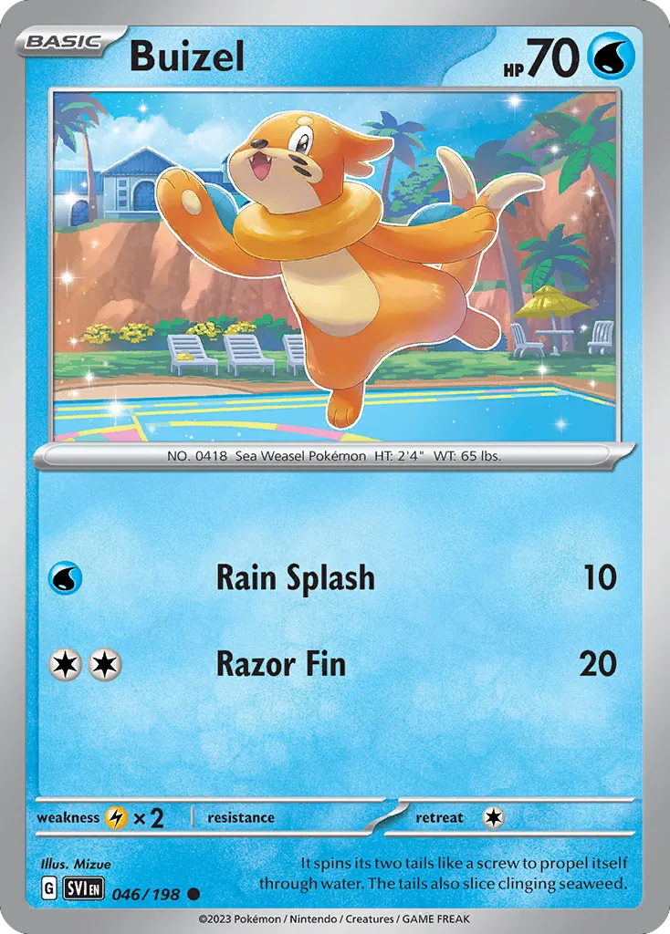 2023 Scarlet & Violet Buizel #046/198 Common card image