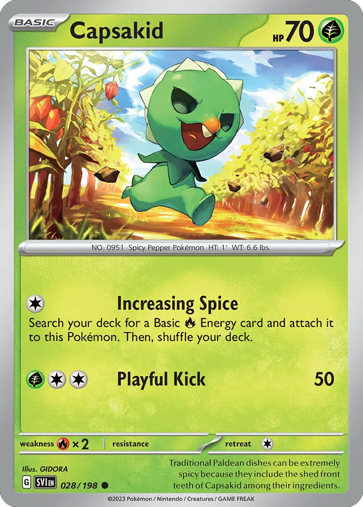 2023 Scarlet & Violet Capsakid #028/198 Common card image