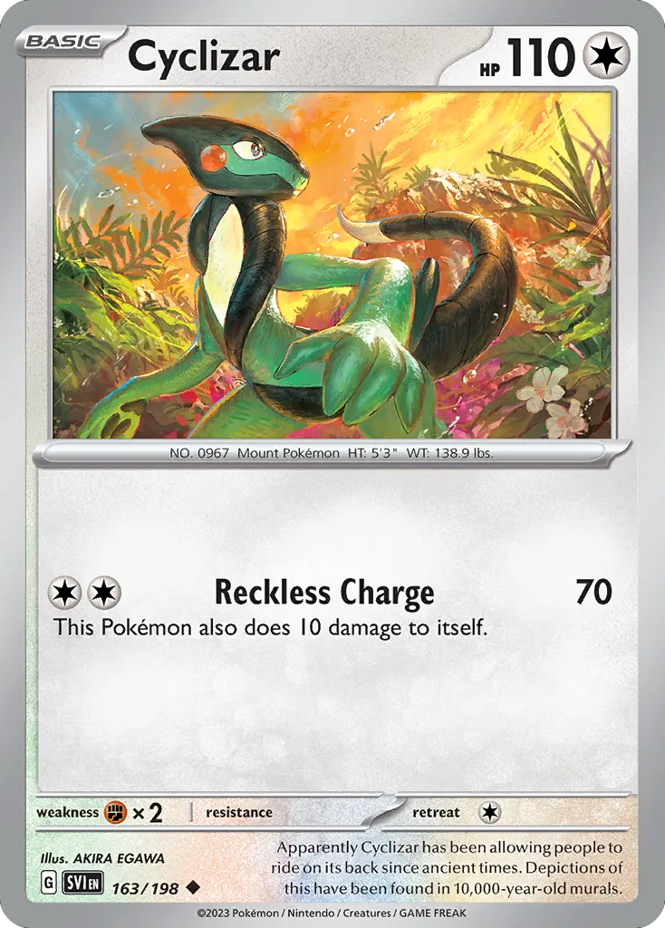 2023 Scarlet & Violet Cyclizar #164/198 Rare card image