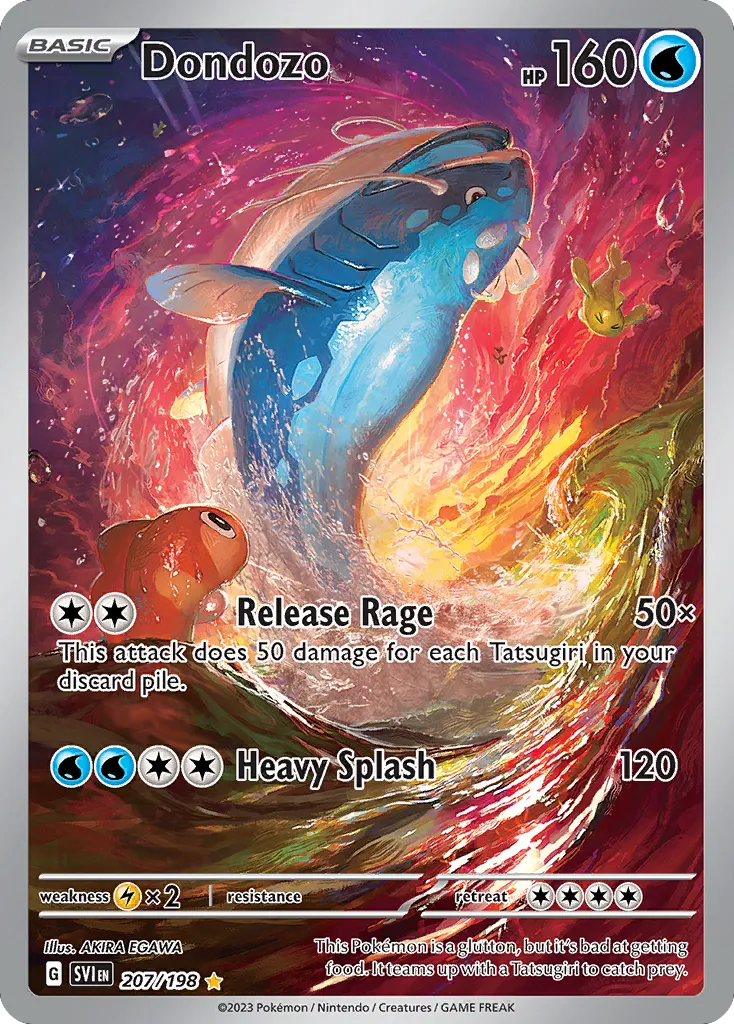 2023 Scarlet & Violet Dondozo #207/198 Illustration Rare card image