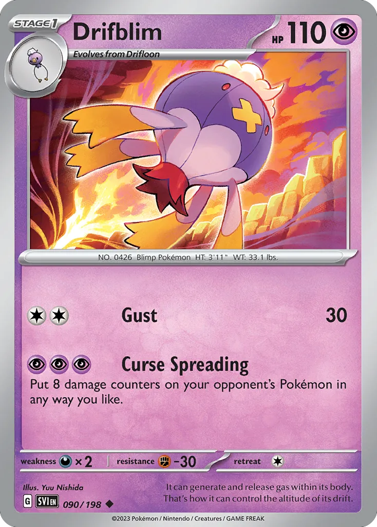 2023 Scarlet & Violet Drifblim #090/198 Uncommon card image