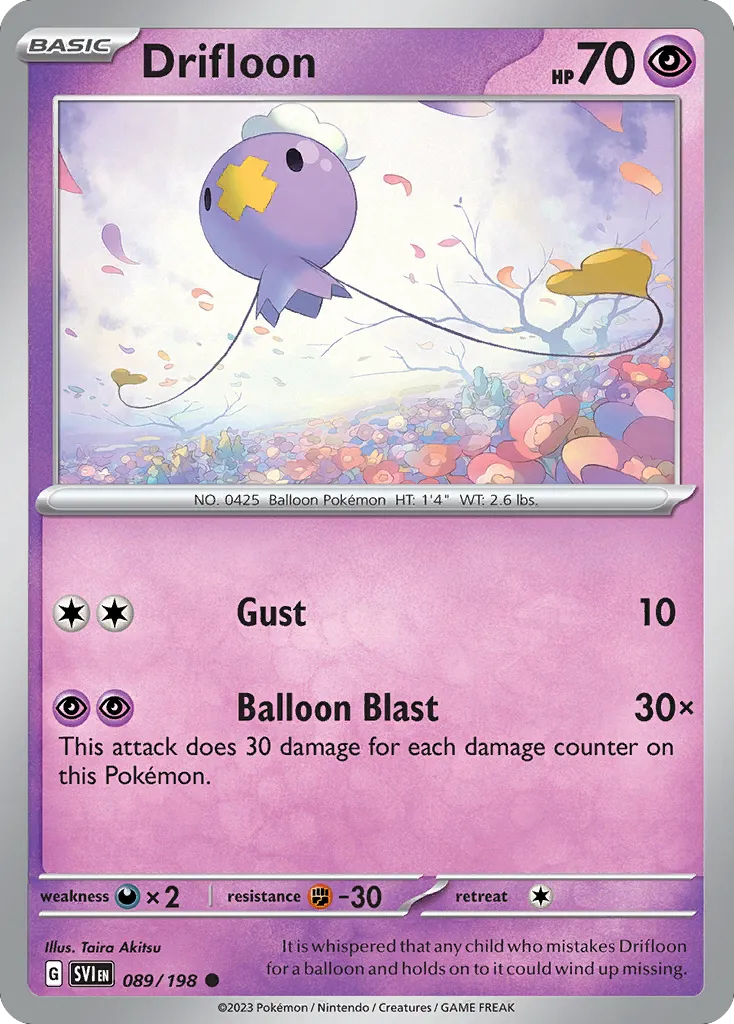 2023 Scarlet & Violet Drifloon #089/198 Common card image