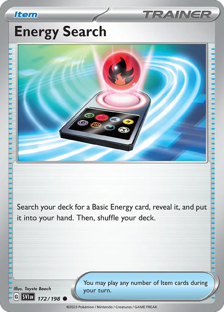 2023 Scarlet & Violet Energy Search #172/198 Common card image