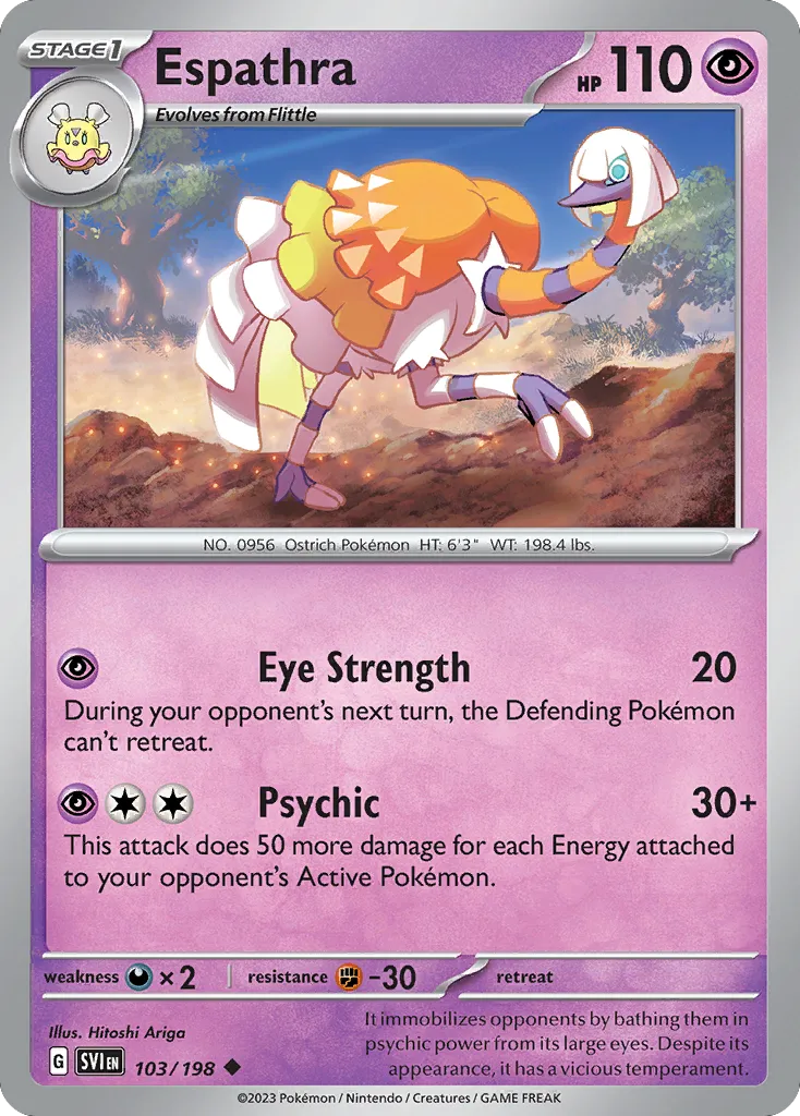 2023 Scarlet & Violet Espathra #103/198 Uncommon card image