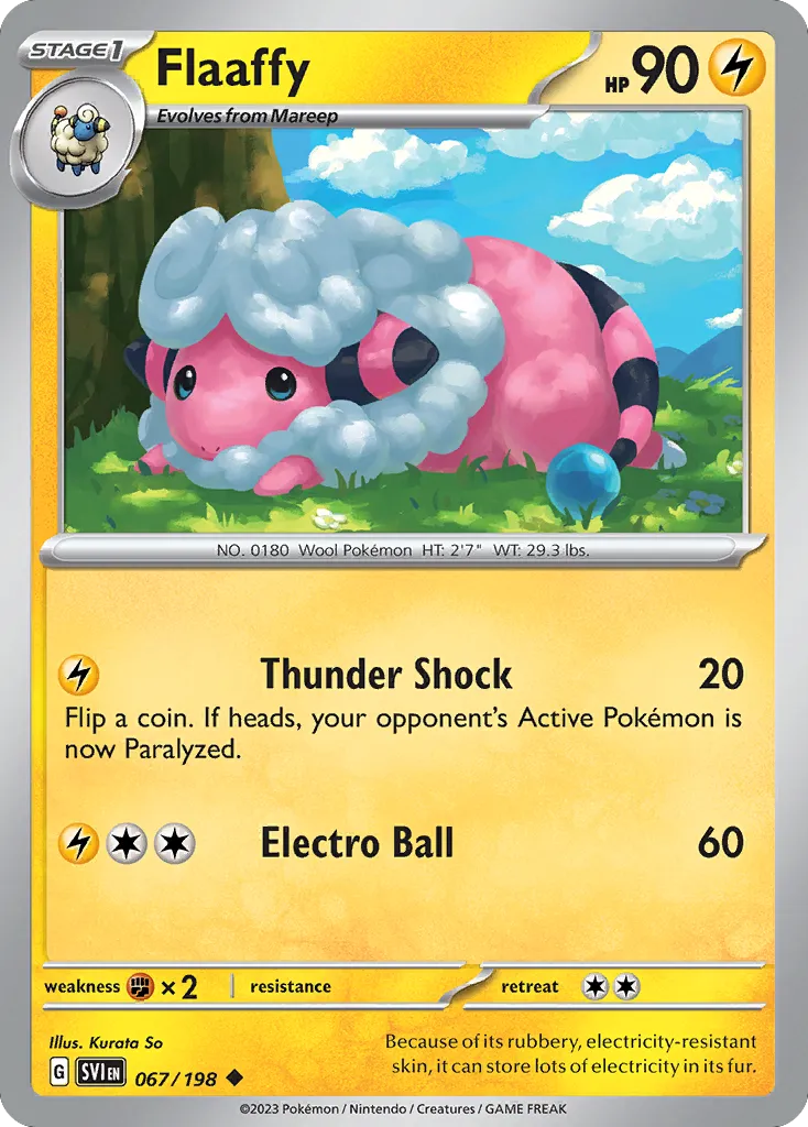2023 Scarlet & Violet Flaaffy #067/198 Uncommon card image