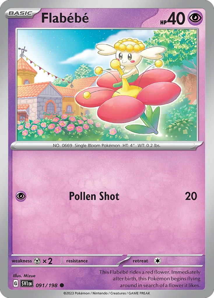 2023 Scarlet & Violet Flabébé Common #091/198 Common card image