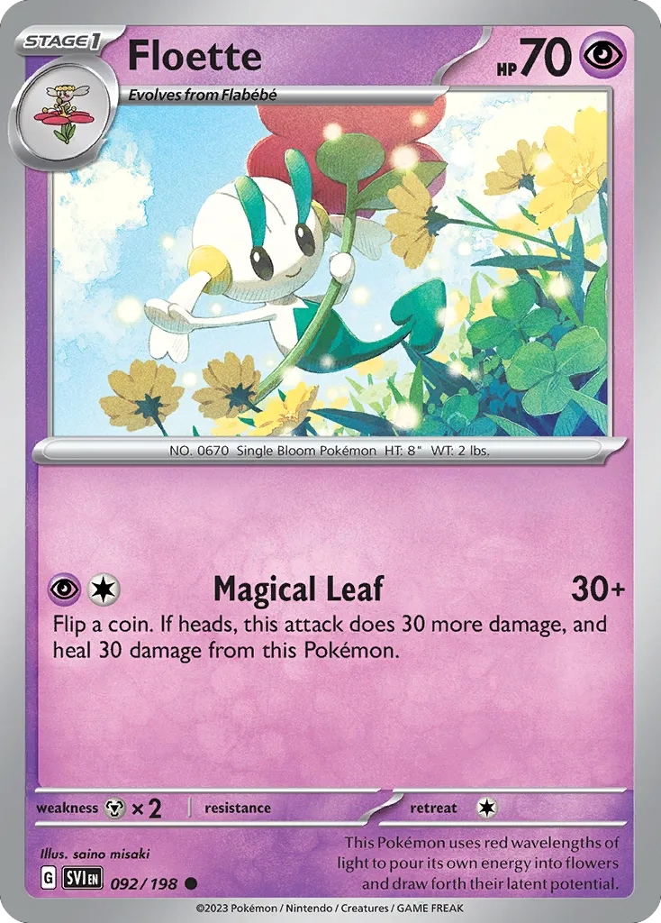 2023 Scarlet & Violet Floette Common #092/198 Common card image