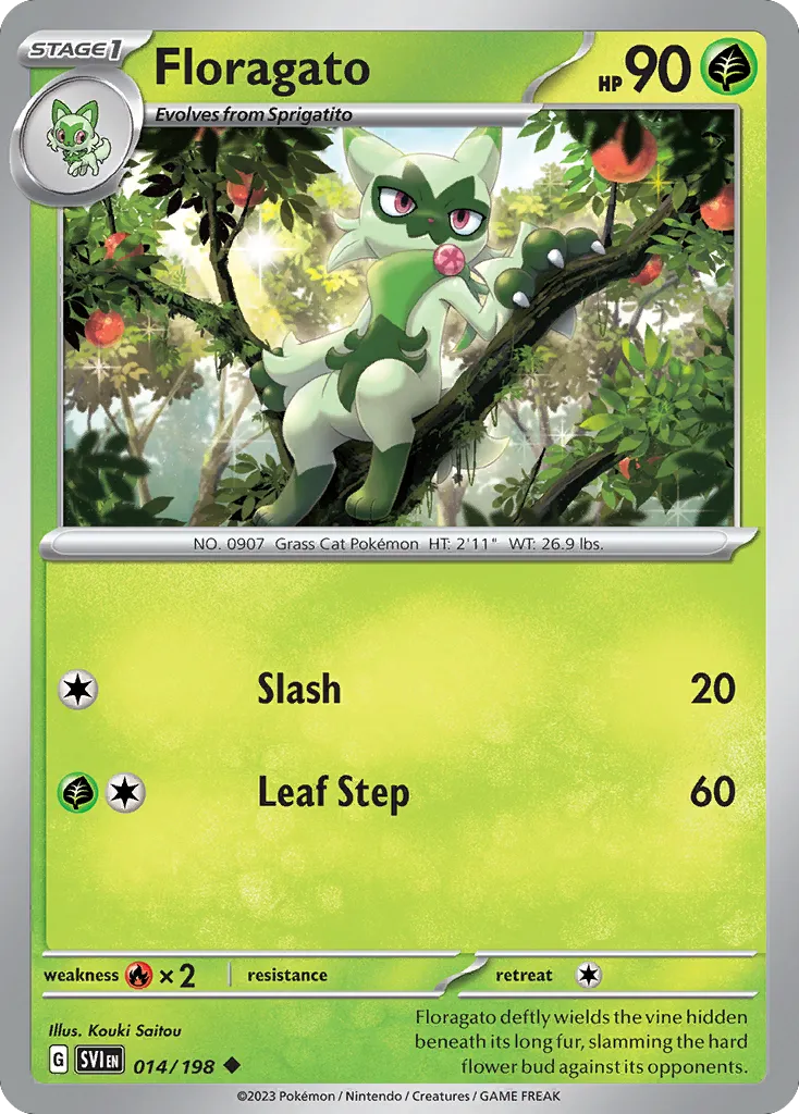 2023 Scarlet & Violet Floragato #014/198 Uncommon card image